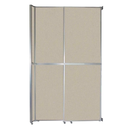 Versare Operable Wall Sliding Room Divider 6'10" x 12'3" Sand Fabric 1072218-2
